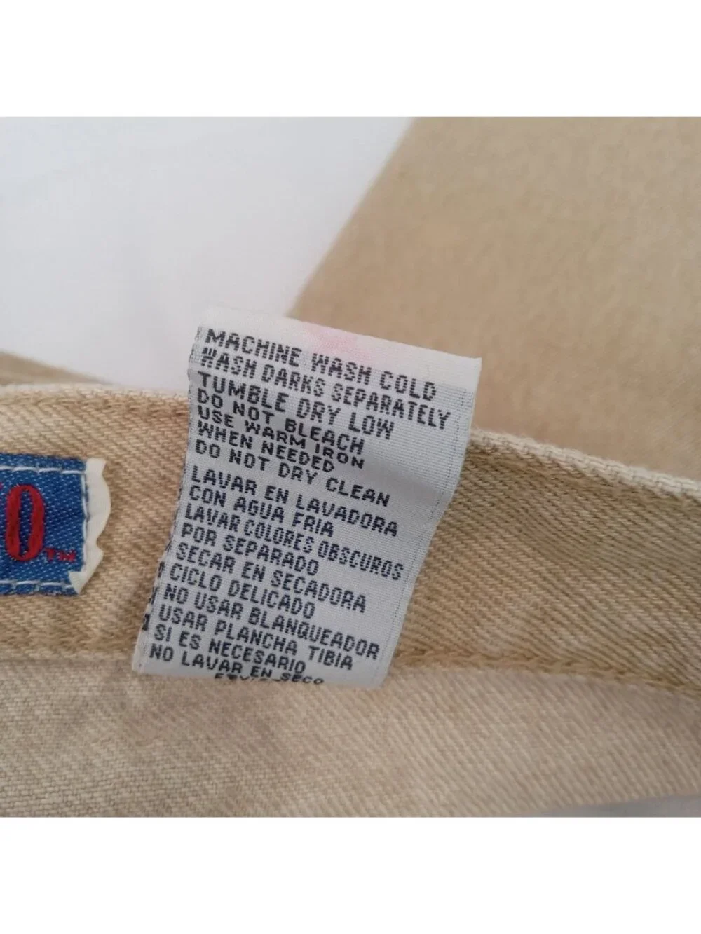 Vintage Bugle Boy 750 Pants Jeans Mens Size 36 Cotton Tan Baggy 5 Pocket 36x30